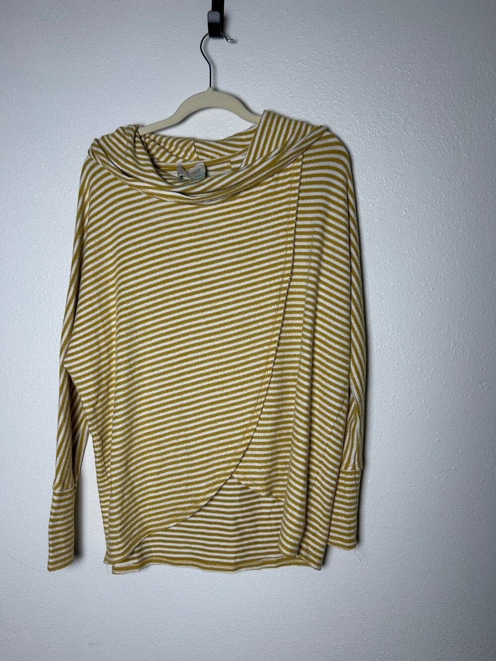 Anthropologie Saturday Sunday Size S Soft Cross Front Sweater Top Striped